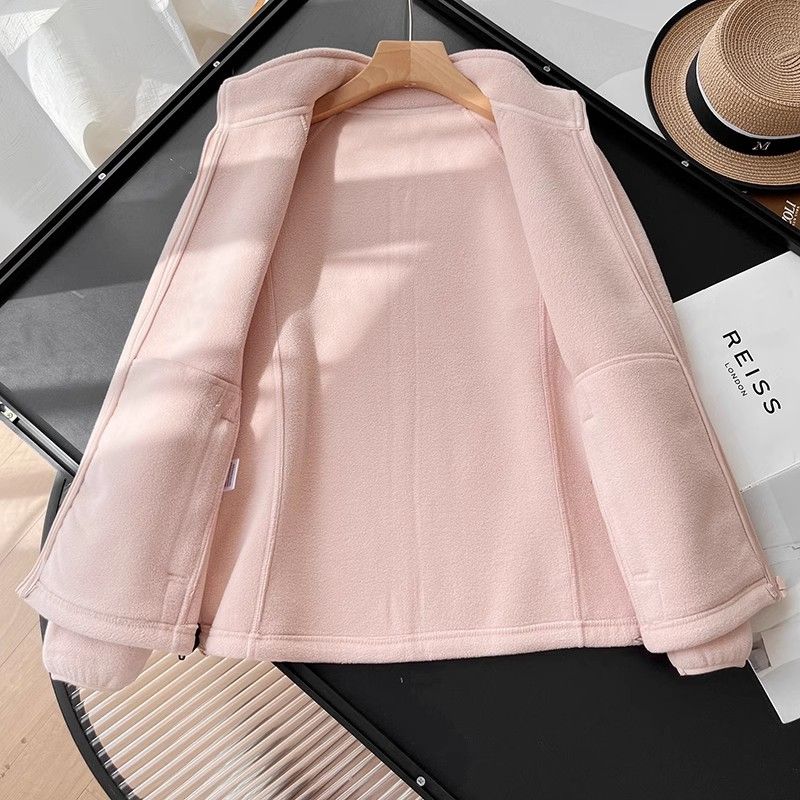 Cstand collar loose jacket thermal coat for women