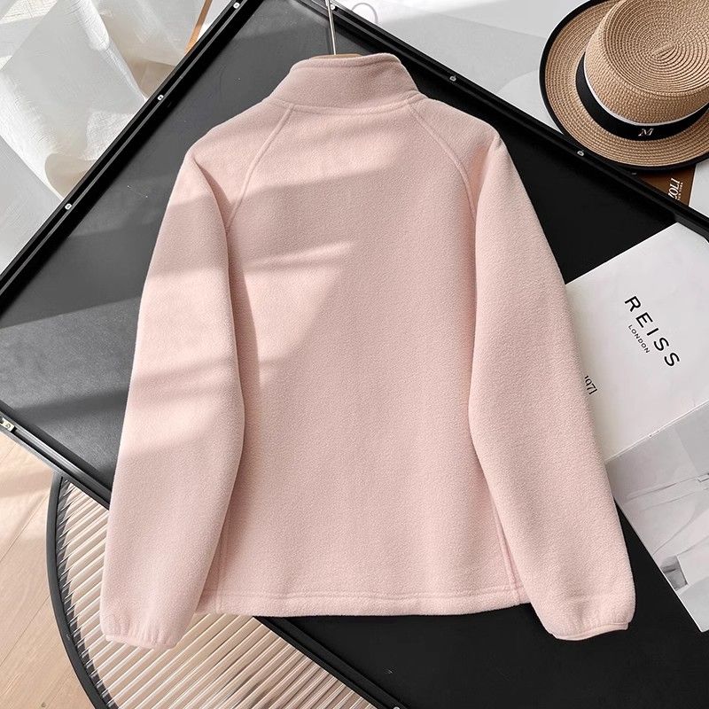 Cstand collar loose jacket thermal coat for women