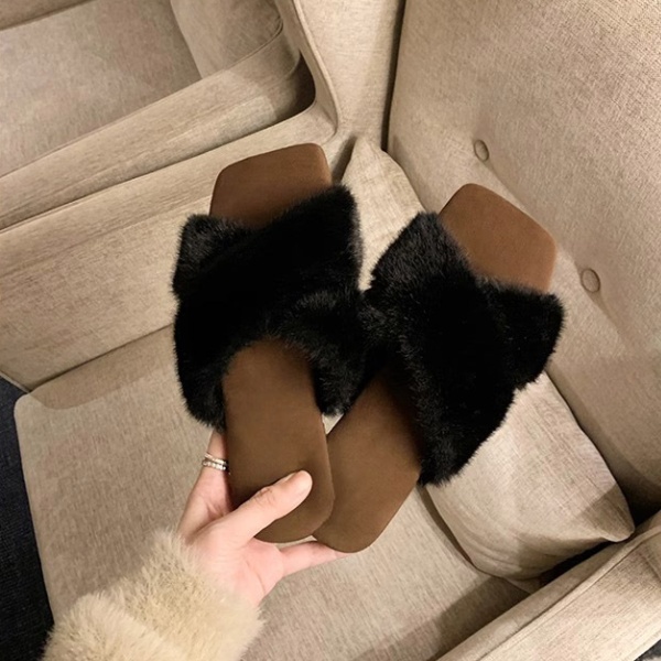 Wears outside elmo slippers flat thermal shoes for women