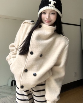 Thermal tender tops plush clip cotton coat for women