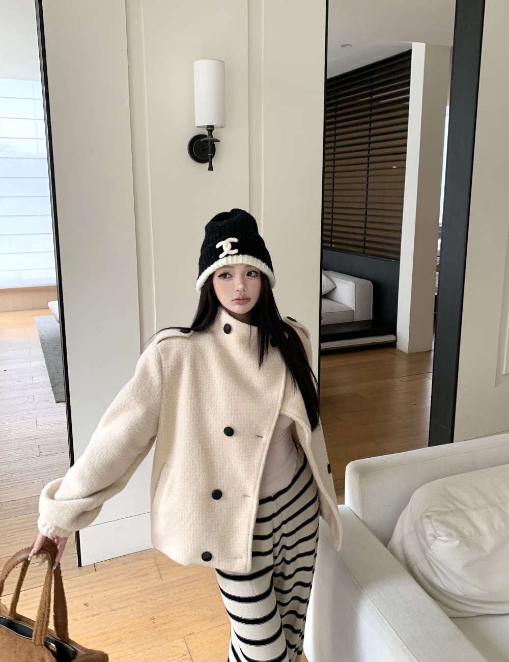 Thermal tender tops plush clip cotton coat for women