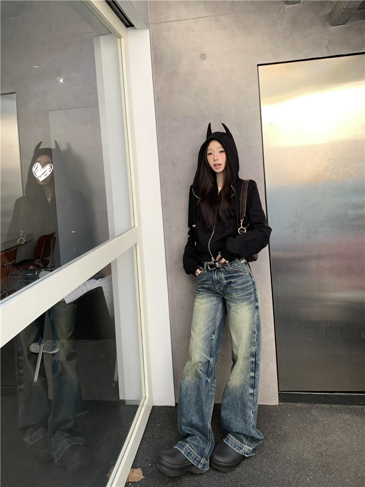 Low-waist casual pants American style jeans for women