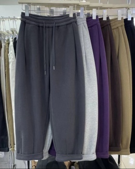 Wide leg harem pants slim sweatpants for women