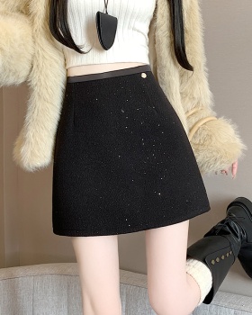 Woolen skirt autumn and winter short skirt for women