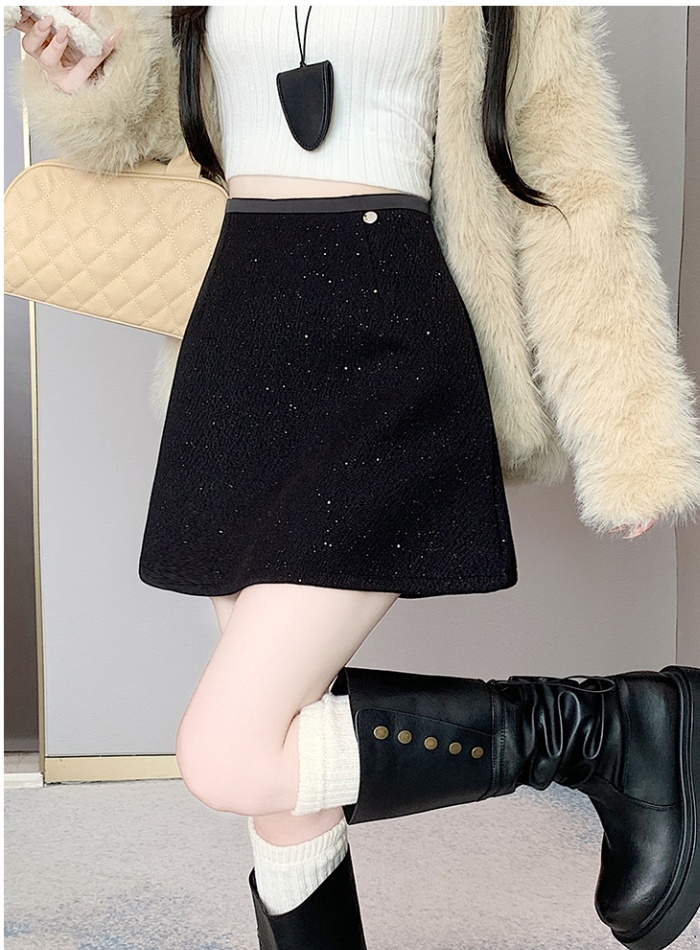 Woolen skirt autumn and winter short skirt for women