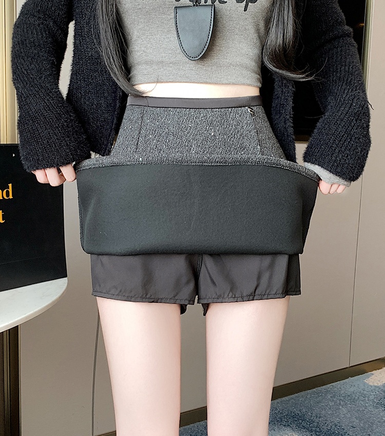 Woolen skirt autumn and winter short skirt for women