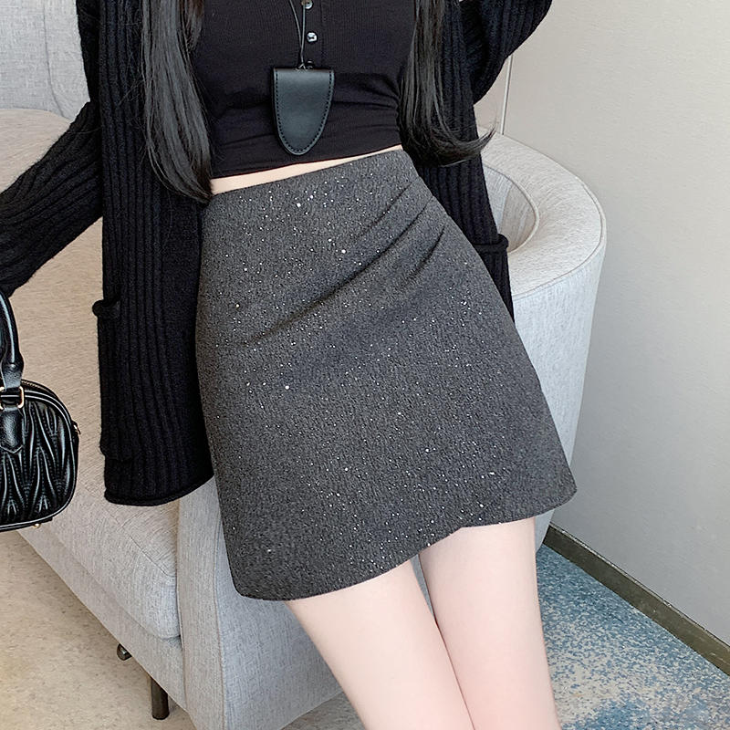 Autumn and winter short skirt high waist skirt for women