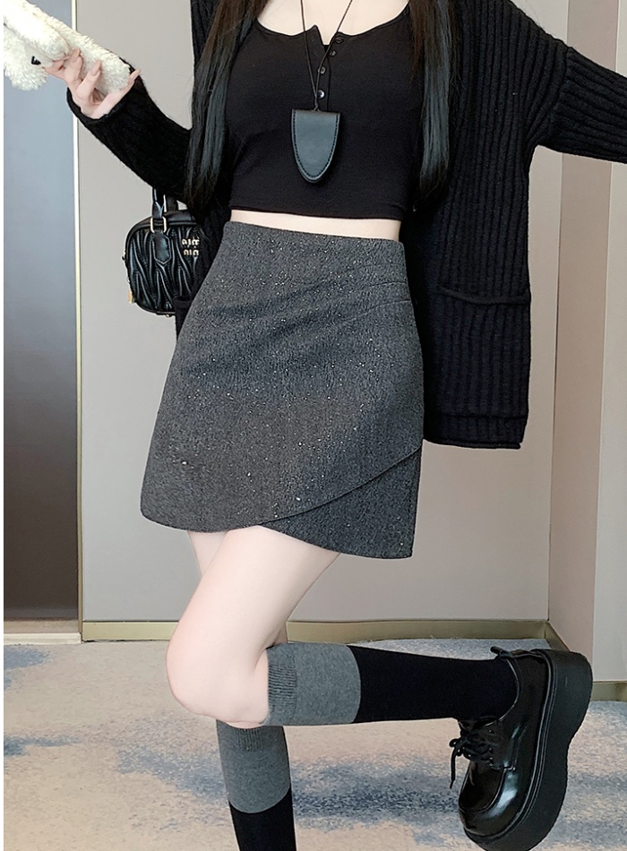 Autumn and winter short skirt high waist skirt for women