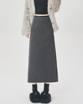 Autumn and winter after the split skirt for women