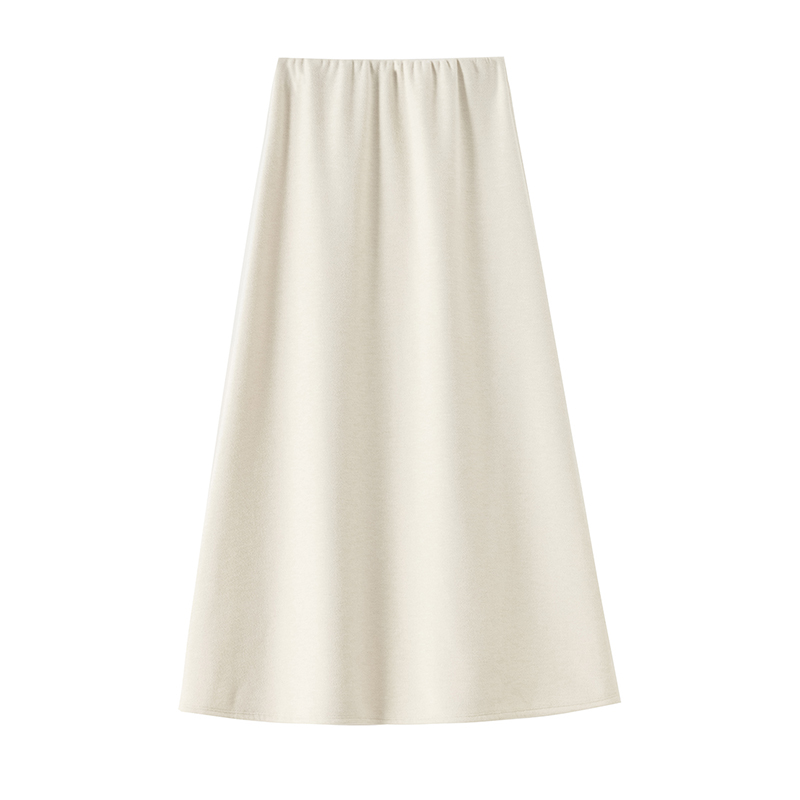 Long plus velvet package hip straight high waist skirt