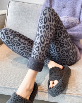 Mink velvet slim pencil pants tight knitted leggings for women