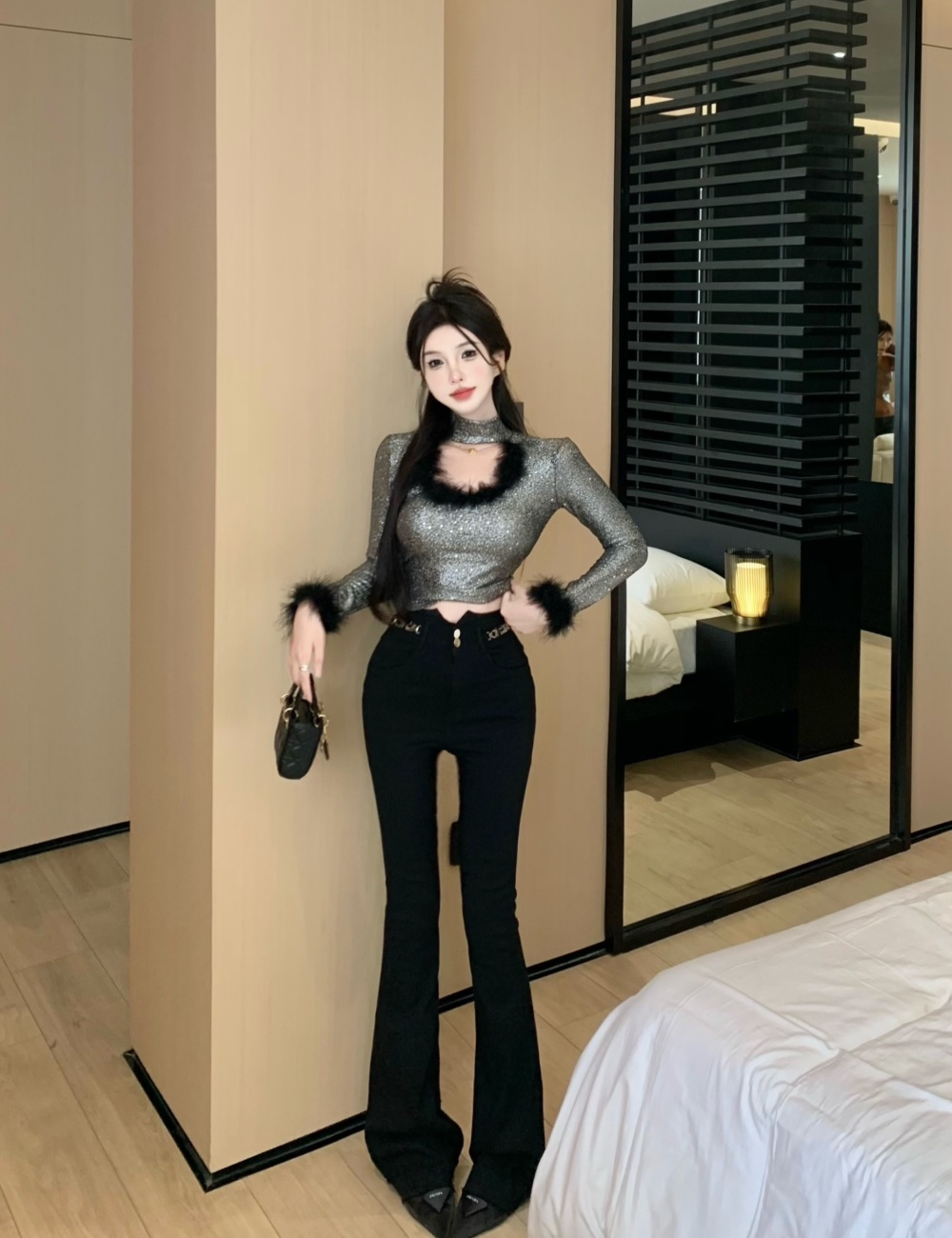 Slim bottoming shirt long sleeve T-shirt for women