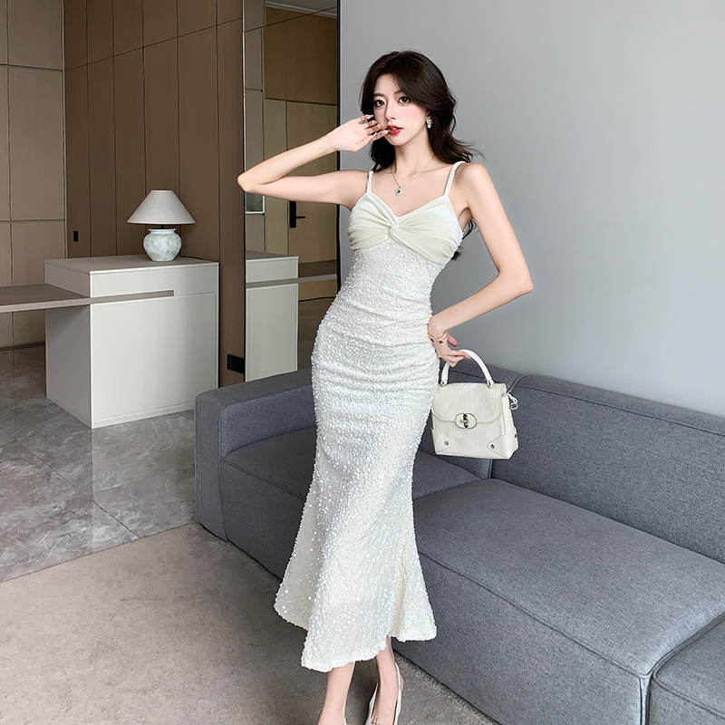 Sequins mermaid temperament ladies long dress