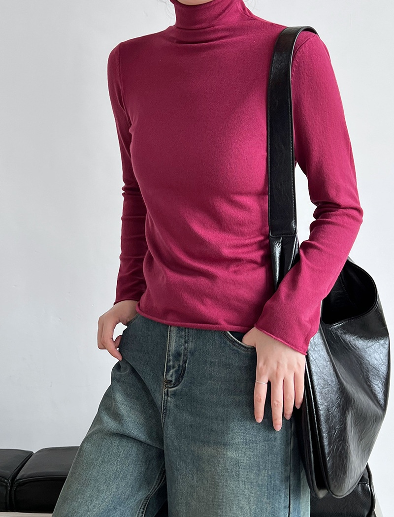 Autumn and winter simple bottoming shirt thermal tops