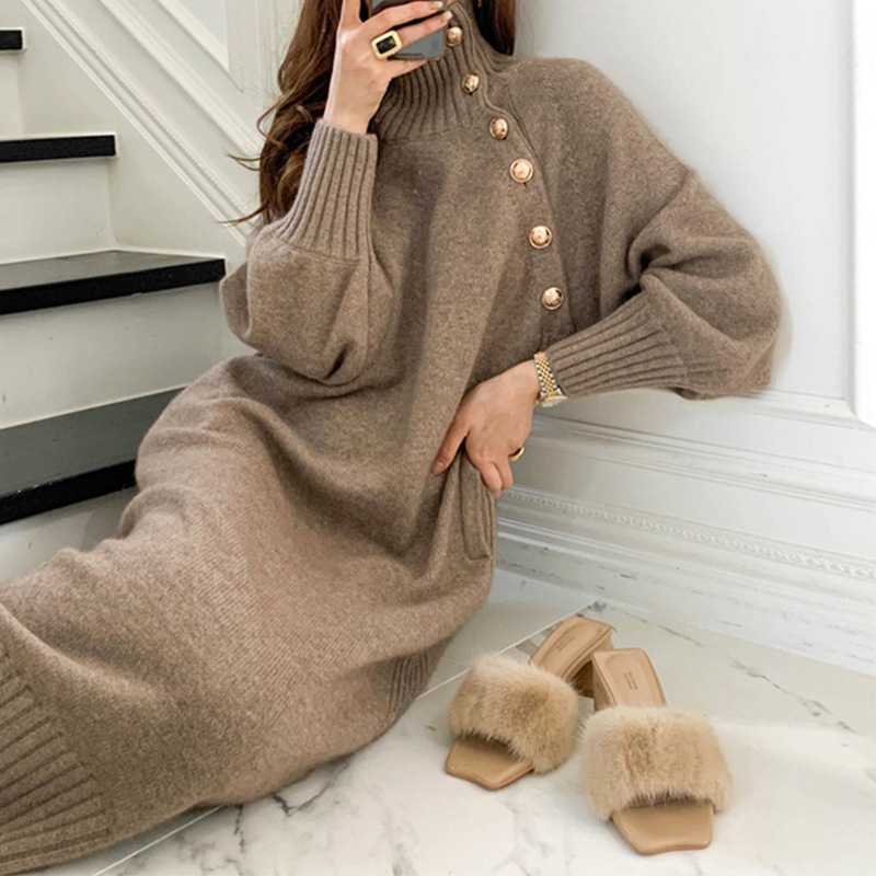 Inside the ride sweater long dress for women