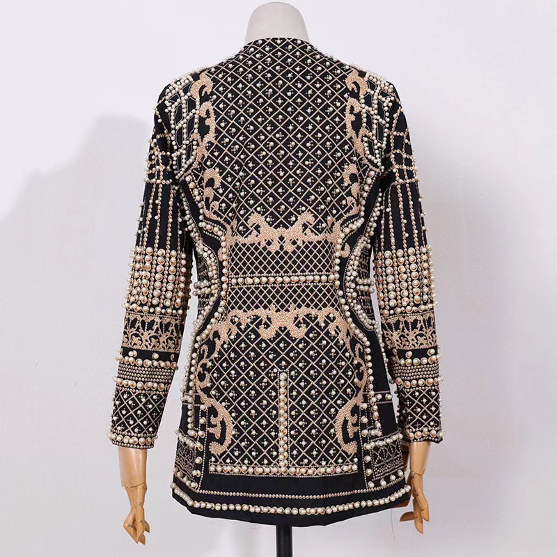 Printing thick coat long sleeve business suit for women