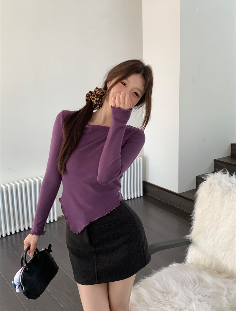 Enticement long sleeve sweater Korean style tops