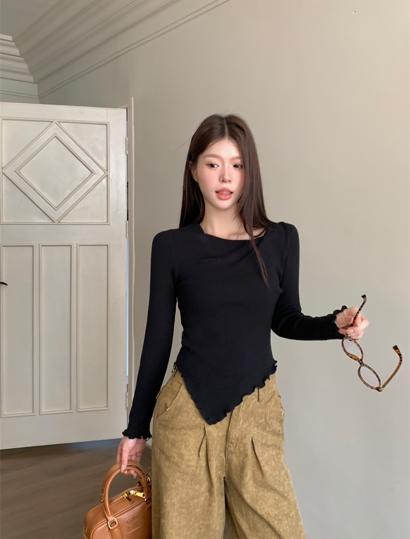 Enticement long sleeve sweater Korean style tops