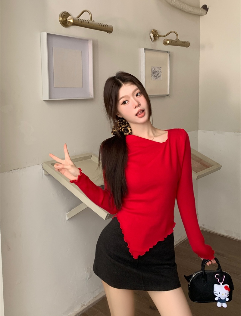 Enticement long sleeve sweater Korean style tops