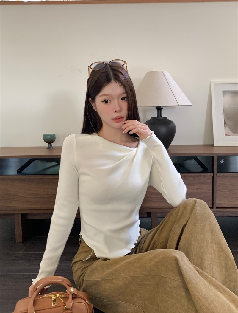 Enticement long sleeve sweater Korean style tops