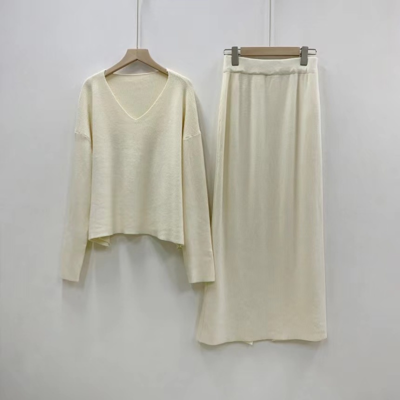 Korean style skirt sweater a set for women