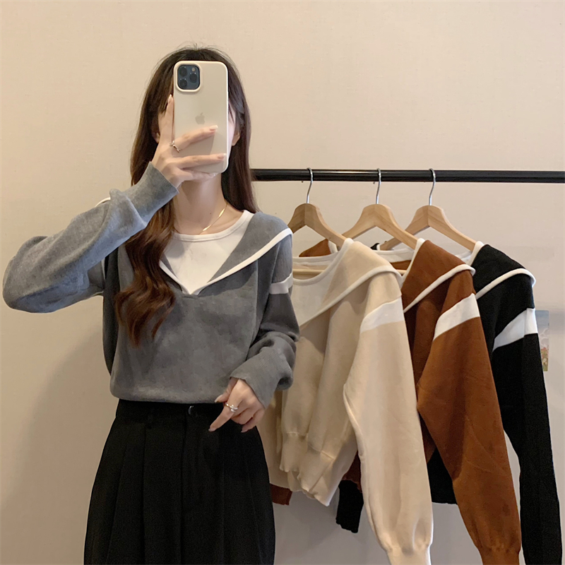 Autumn and winter Korean style sweater hooded tops