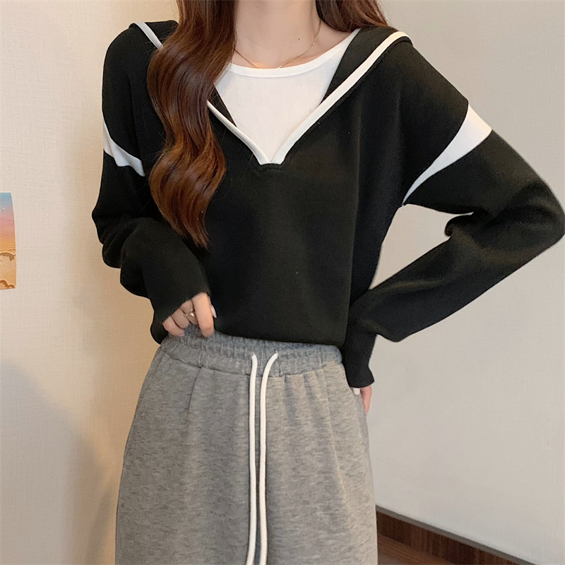 Autumn and winter Korean style sweater hooded tops