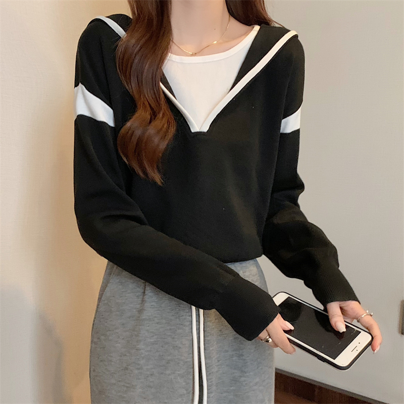 Autumn and winter Korean style sweater hooded tops