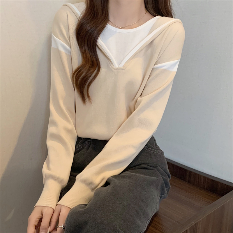 Autumn and winter Korean style sweater hooded tops