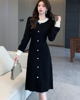 Autumn and winter retro long dress France style dress for women