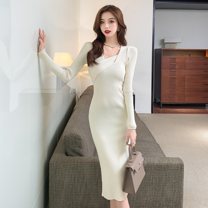 Bottoming sweater dress autumn and winter dress