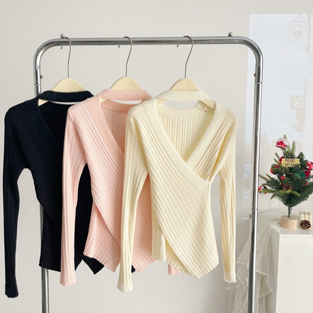 Autumn and winter sweater cross bottoming shirt for women