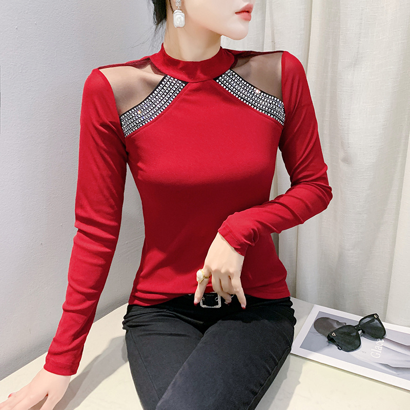 Western style small shirt bottoming shirt for women