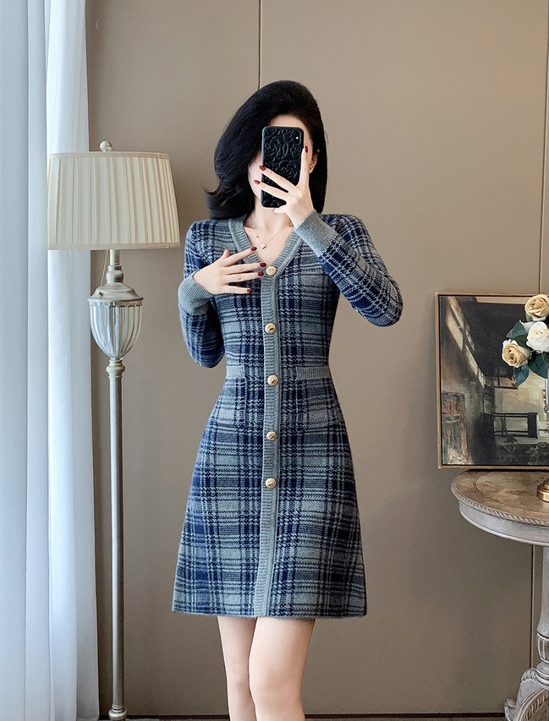 Knitted ladies dress chanelstyle sweater dress