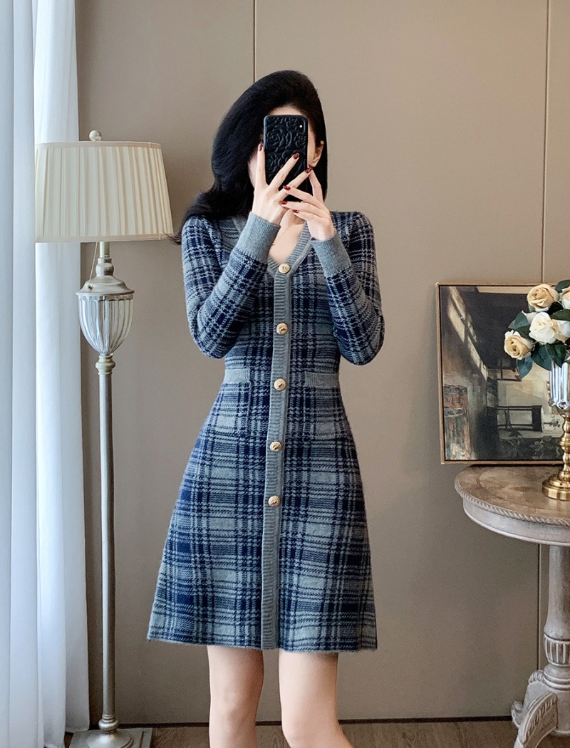 Knitted ladies dress chanelstyle sweater dress