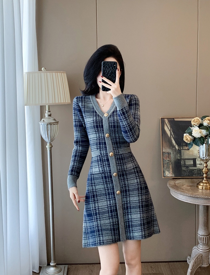 Knitted ladies dress chanelstyle sweater dress