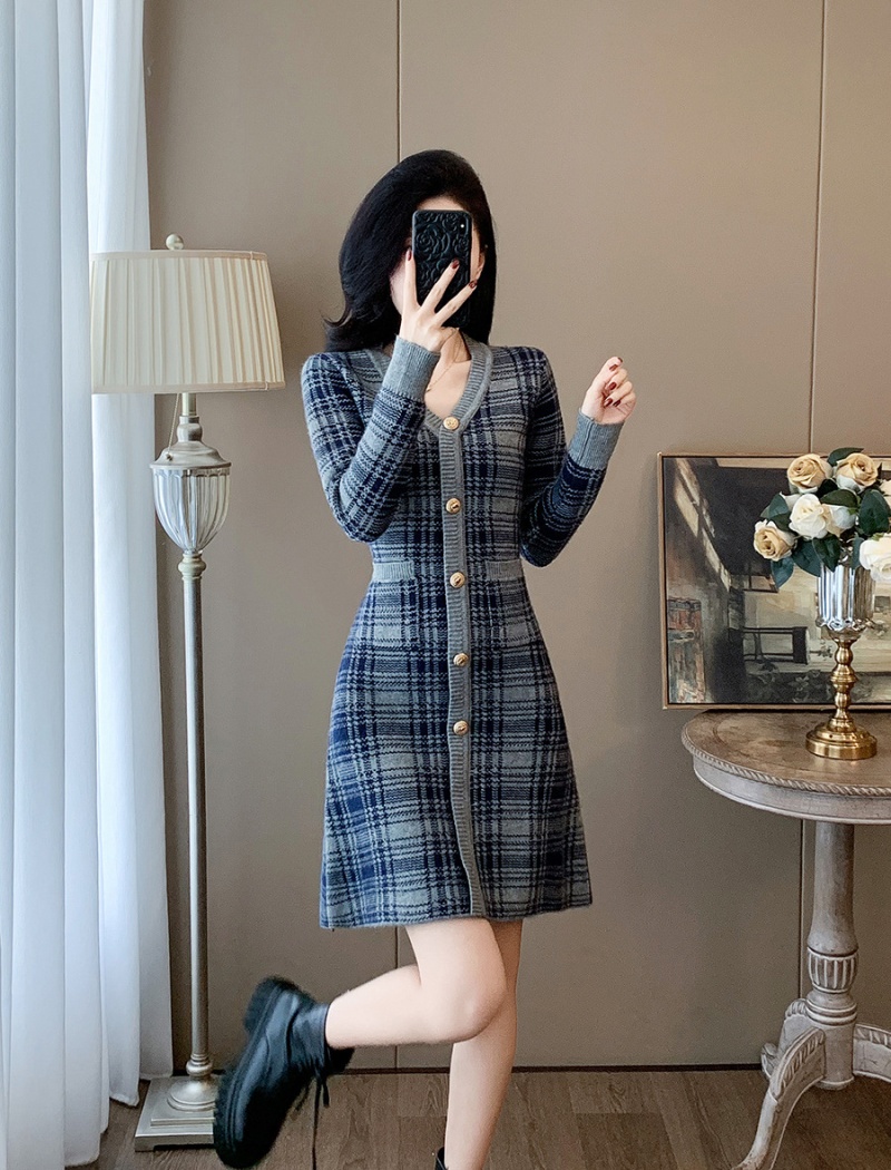 Knitted ladies dress chanelstyle sweater dress