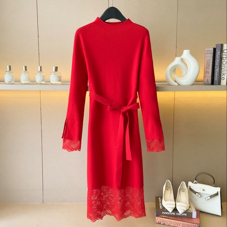 Knitted sweater dress dress for women