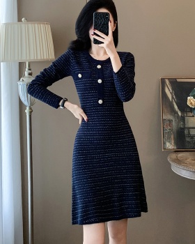 High waist sweater dress autumn and winter dress for women