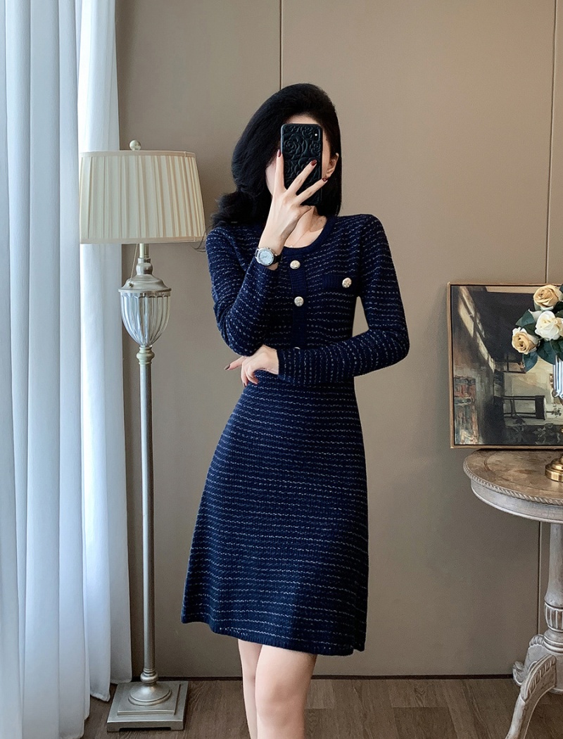 High waist sweater dress autumn and winter dress for women