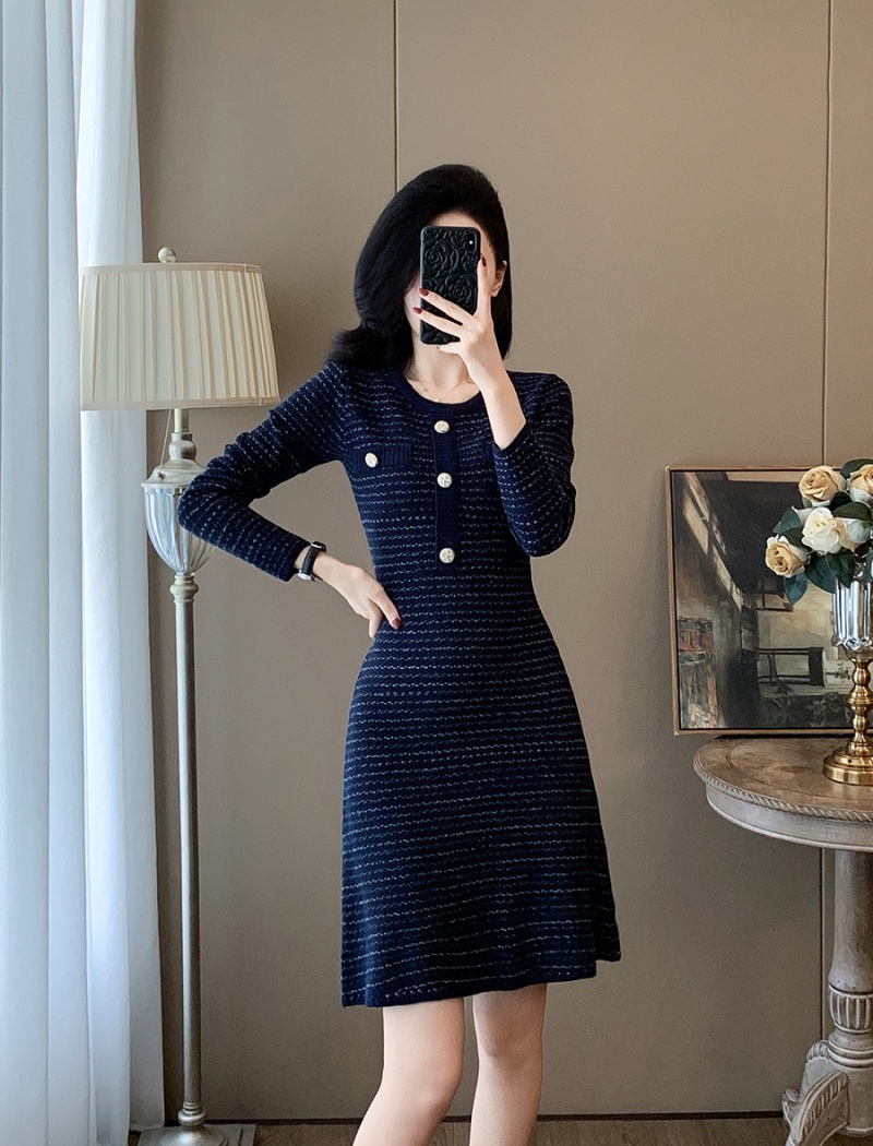 High waist sweater dress autumn and winter dress for women