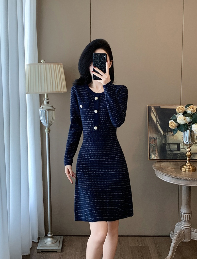 High waist sweater dress autumn and winter dress for women