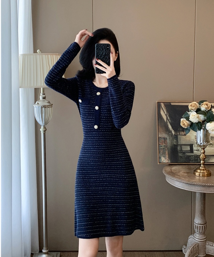 High waist sweater dress autumn and winter dress for women