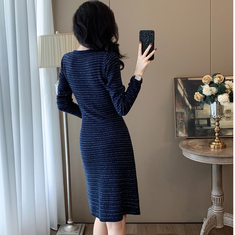 High waist sweater dress autumn and winter dress for women