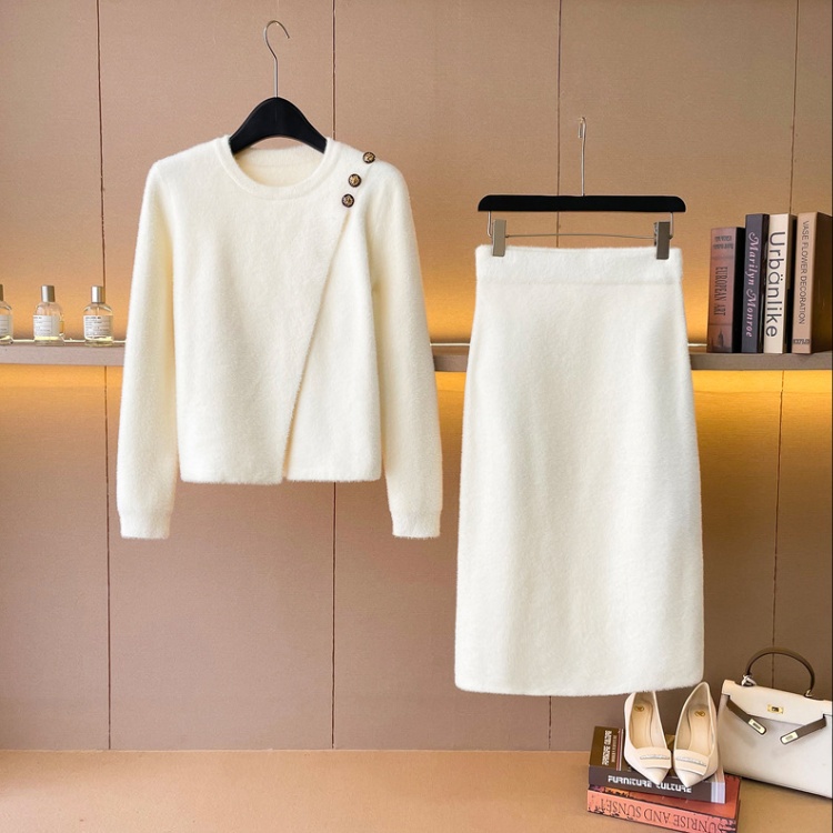 Fashion chanelstyle ladies skirt 2pcs set for women