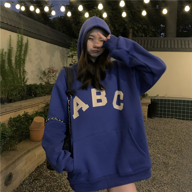 Retro autumn and winter hoodie lazy coat for women