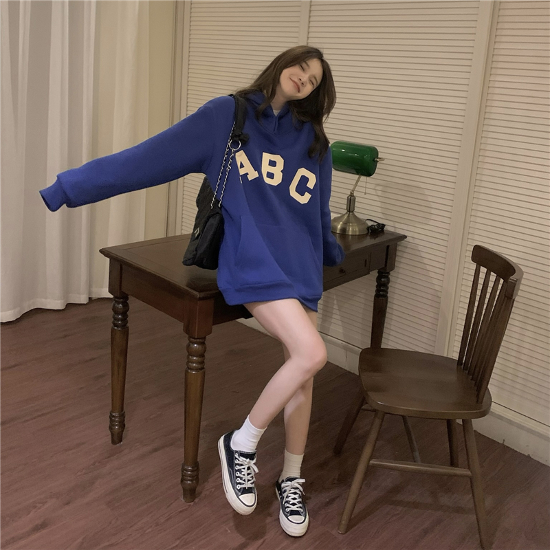 Retro autumn and winter hoodie lazy coat for women