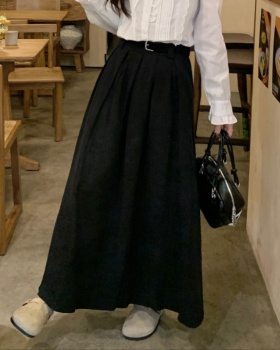 Simple slim all-match Korean style long skirt for women