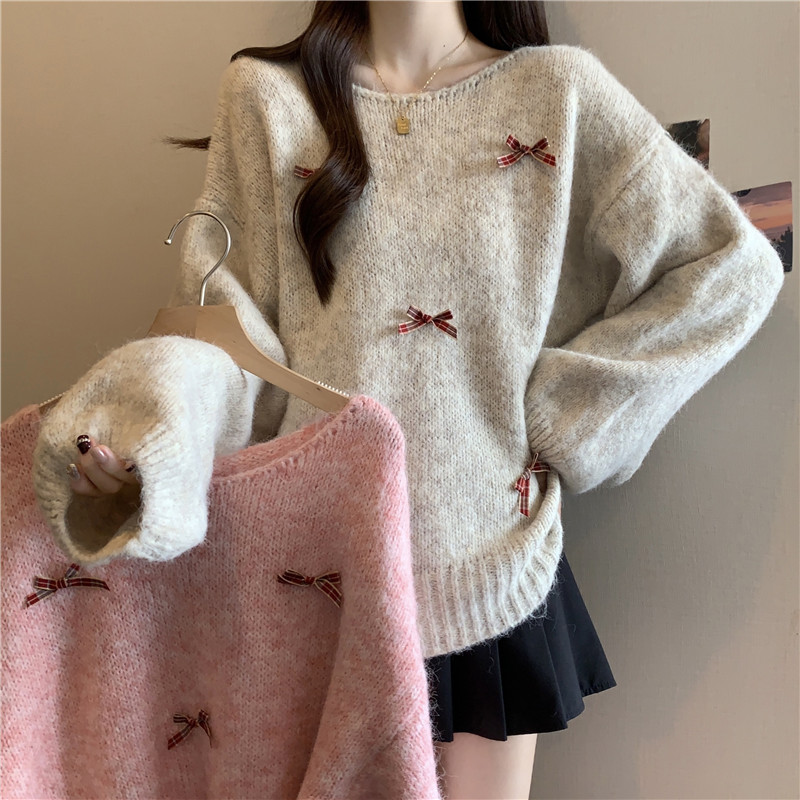 Fashion long sleeve loose sweater for women