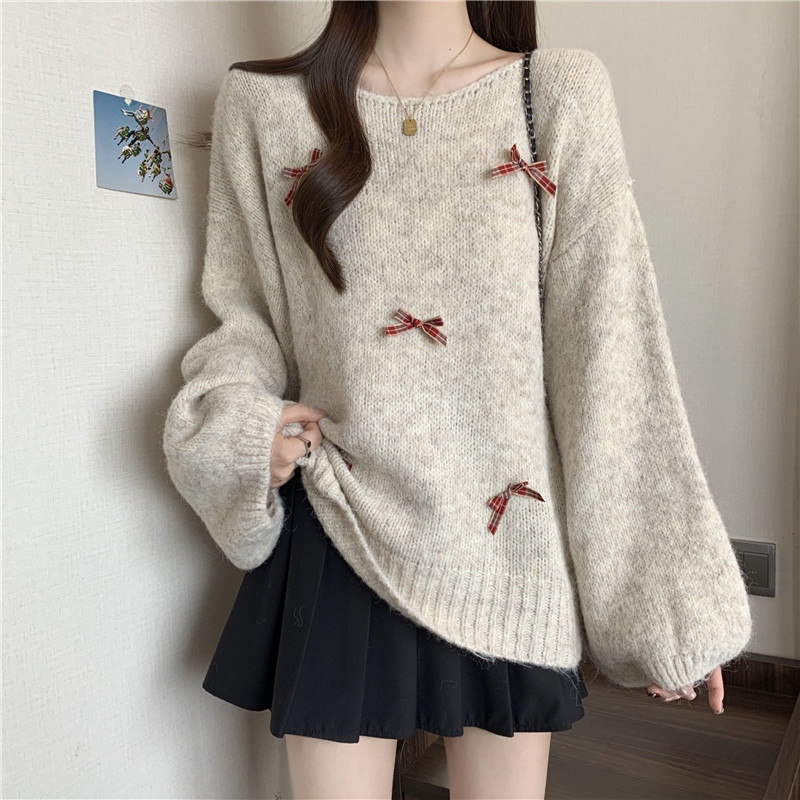 Fashion long sleeve loose sweater for women